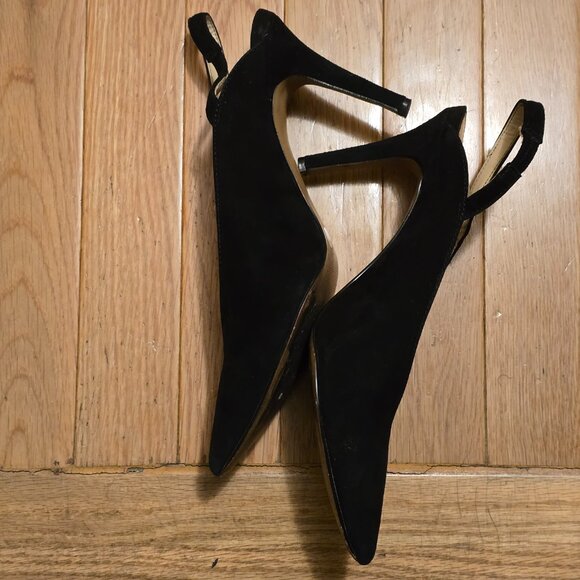 Vince Camuto Black Suede Slingback Heels – Size 7.5 - Picture 3 of 6